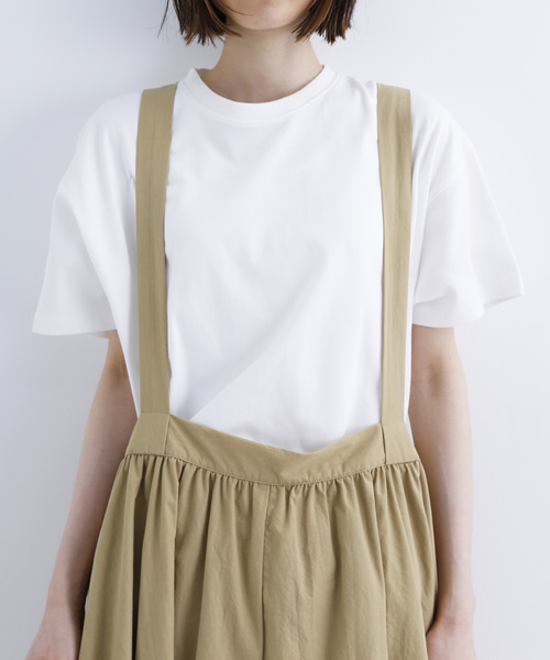 MERLOT IKYU（メルローイキュウ）の「タックロングサロペットスカート1642（スカート・レディース・ブラック/ネイビー/ベージュ・FREE）」の9枚目の写真