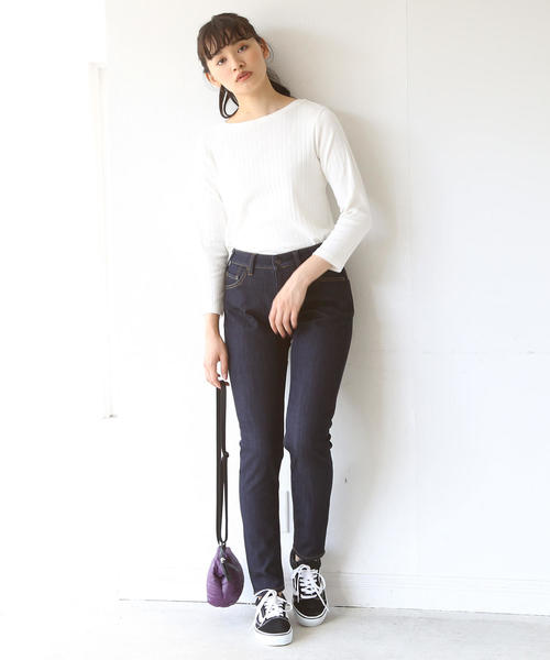 coen(コーエン)の「あったか裏起毛デニムスキニーパンツ(デニムパンツ・レディース・ネイビー/コバルトブルー・SMALL/MEDIUM/LARGE)」の9枚目の写真