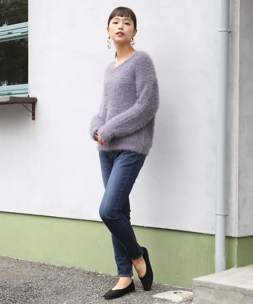 coen(コーエン)の「あったか裏起毛デニムスキニーパンツ(デニムパンツ・レディース・ネイビー/コバルトブルー・SMALL/MEDIUM/LARGE)」の18枚目の写真