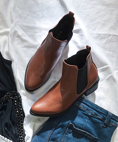 shopnikoniko（ショップニコニコ）の「サイドゴアブーツ ショートブーツ（ブーツ・レディース・ブラック/ブラック系その他/キャメル/グレイッシュベージュ/ダークブラウン/パイソン/ブラック系その他2/ダークブラウン系1・SS/S/M/L/LL/3L/4L）」の8枚目の写真