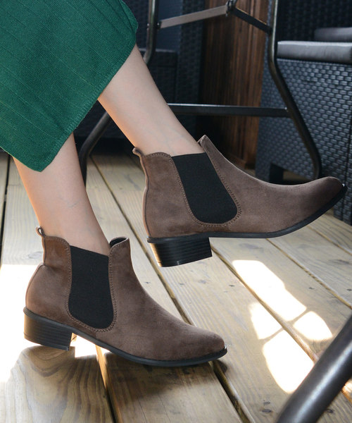 shopnikoniko（ショップニコニコ）の「サイドゴアブーツ ショートブーツ（ブーツ・レディース・ブラック/ブラック系その他/キャメル/グレイッシュベージュ/ダークブラウン/パイソン/ブラック系その他2/ダークブラウン系1・SS/S/M/L/LL/3L/4L）」の7枚目の写真