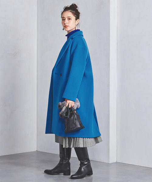 UNITED ARROWS（ユナイテッドアローズ）の「UBCB ビッグ チェスターコート†（チェスターコート・レディース・オフホワイト/ライトブルー/ブラック・36/34/40/38）」の19枚目の写真