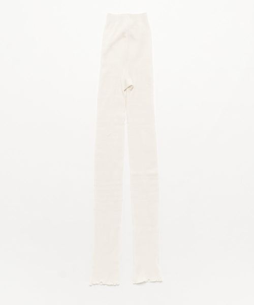 WEGO（ウィゴー）の「WEGO/レイヤードフリルリブレギンス(10分丈)（レギンス/スパッツ・レディース・ライトグレー/ブラック/キナリ・FREE）」の12枚目の写真