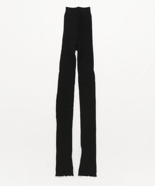 WEGO（ウィゴー）の「WEGO/レイヤードフリルリブレギンス(10分丈)（レギンス/スパッツ・レディース・ライトグレー/ブラック/キナリ・FREE）」の10枚目の写真