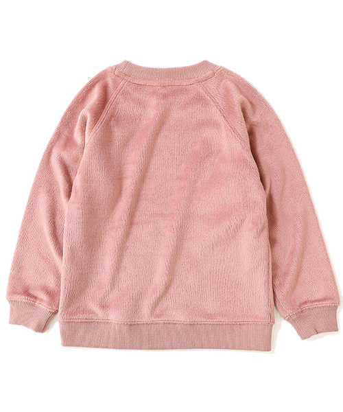 devirock（デビロック）の「表シャギー長袖スウェットトレーナー 裏起毛（スウェット・キッズ・スモークピンク/ブラック/モカ・100cm/110cm/120cm/130cm/140cm/150cm/160cm）」の7枚目の写真