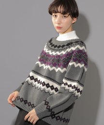 PAGEBOY | 求心柄クルーネックプルオーバー(ニット/セーター)