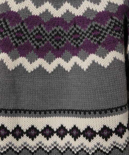 PAGEBOY（ページボーイ）の「求心柄クルーネックプルオーバー（ニット/セーター・レディース・チャコールグレー/オフホワイト・FREE）」の17枚目の写真