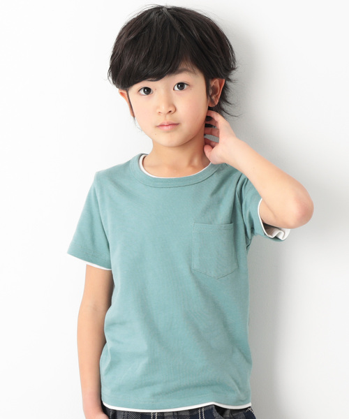 devirock（デビロック）の「パック入りクルーネックTシャツ（Tシャツ/カットソー・キッズ・ホワイト/ラベンダー/杢グレー/テラコッタ/ピンク系その他2/ブラック/イエロー系その他/ピンク系その他/カーキ/グリーン系その他/ネイビー/チャコール・90cm/160cm/80ｃｍ/150cm/130cm/110cm/120cm/140cm/100cm）」の7枚目の写真