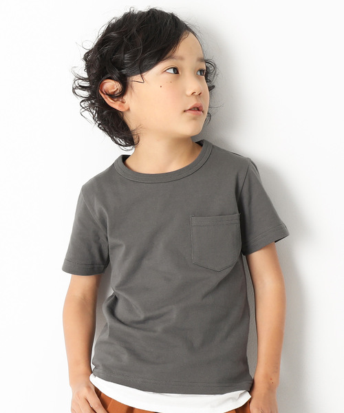 devirock（デビロック）の「パック入りクルーネックTシャツ（Tシャツ/カットソー・キッズ・ホワイト/ラベンダー/杢グレー/テラコッタ/ピンク系その他2/ブラック/イエロー系その他/ピンク系その他/カーキ/グリーン系その他/ネイビー/チャコール・90cm/160cm/80ｃｍ/150cm/130cm/110cm/120cm/140cm/100cm）」の4枚目の写真