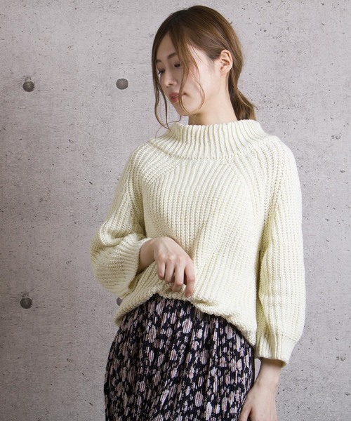 LUGG NAGG(ラグナグ)の「【Jewelobe/ ジュエローブ】 2way ニットトップス(ニット/セーター・レディース・ブラック/ベージュ/オフホワイト/ボルドー・FREE)」の2枚目の写真