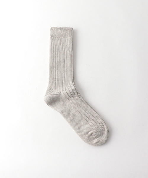 THE HINOKI（ザ ヒノキ）の「＜THE HINOKI＞ LGG RIB SOCKS/ソックス（ソックス/靴下・メンズ・ブラック/ナチュラル/グレー・25-27）」の2枚目の写真