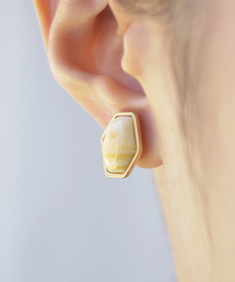 F&D : ジオメトリストーンモチーフイヤリング