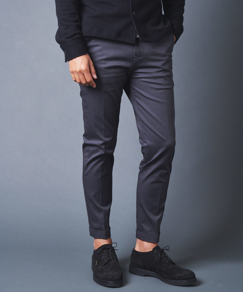 Magine（マージン）の「CTN STRETCH TAPERED W PANTS:コットンストレッチ テーパードダブルパンツ（チノパンツ・メンズ・ブラック/チャコールグレー/ベージュ/オリーブ・44/46/48）」の3枚目の写真
