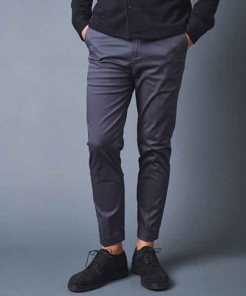 Magine（マージン）の「CTN STRETCH TAPERED W PANTS:コットンストレッチ テーパードダブルパンツ（チノパンツ・メンズ・ブラック/チャコールグレー/ベージュ/オリーブ・44/46/48）」の10枚目の写真