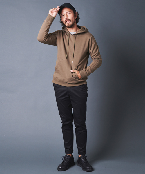 Magine（マージン）の「CTN STRETCH TAPERED W PANTS:コットンストレッチ テーパードダブルパンツ（チノパンツ・メンズ・ブラック/チャコールグレー/ベージュ/オリーブ・44/46/48）」の18枚目の写真