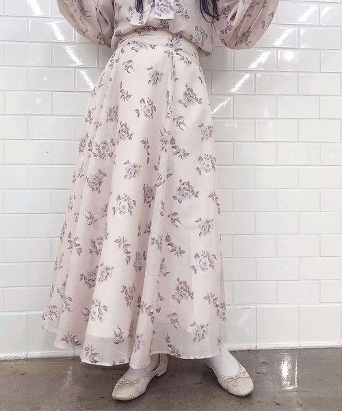 one after another NICE CLAUP（ワンアフターアナザーナイスクラップ）の「【Petite by NICE CLAUP】 サーキュラースカート（スカート・レディース・オフホワイト/ベージュ系その他/ピンク系その他・FREE）」の3枚目の写真