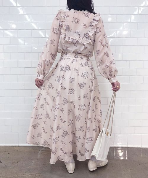 one after another NICE CLAUP（ワンアフターアナザーナイスクラップ）の「【Petite by NICE CLAUP】 サーキュラースカート（スカート・レディース・オフホワイト/ベージュ系その他/ピンク系その他・FREE）」の6枚目の写真