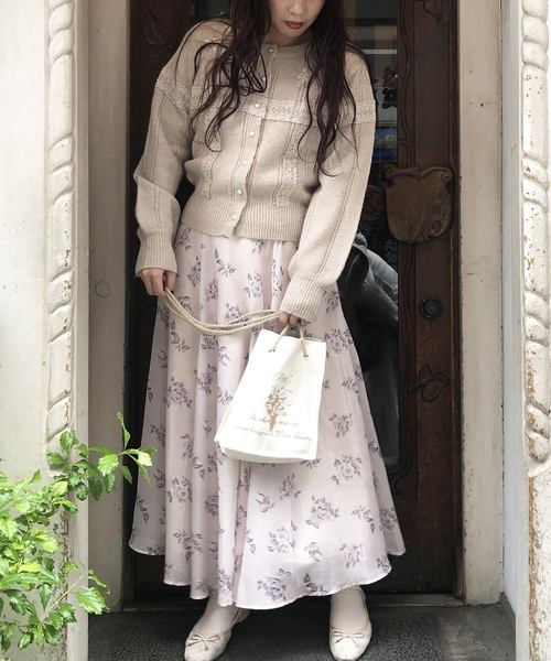 one after another NICE CLAUP（ワンアフターアナザーナイスクラップ）の「【Petite by NICE CLAUP】 サーキュラースカート（スカート・レディース・オフホワイト/ベージュ系その他/ピンク系その他・FREE）」の10枚目の写真