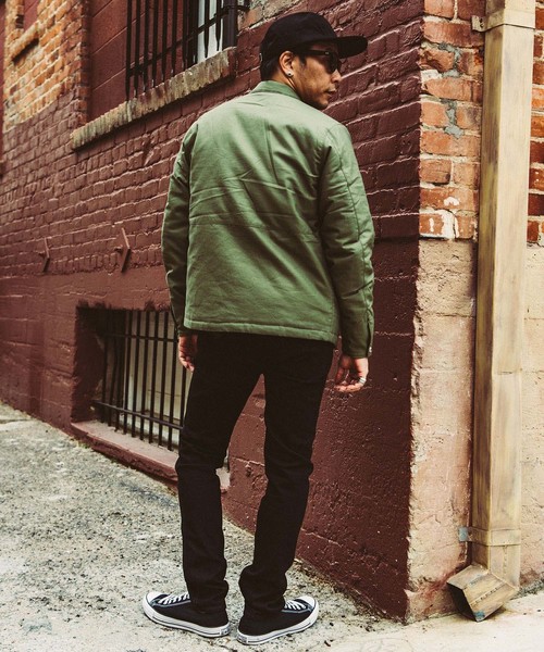 新品タグ付　クライミー　カシミヤメルトンリバーカバーオールジャケット　Ｓ CRIMIE カバーオール LEATHER COLLAR TWILL STRETCH COVER ALL JACKET