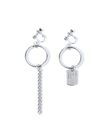 DING | DING/タグチェーンイヤリング(イヤリング)