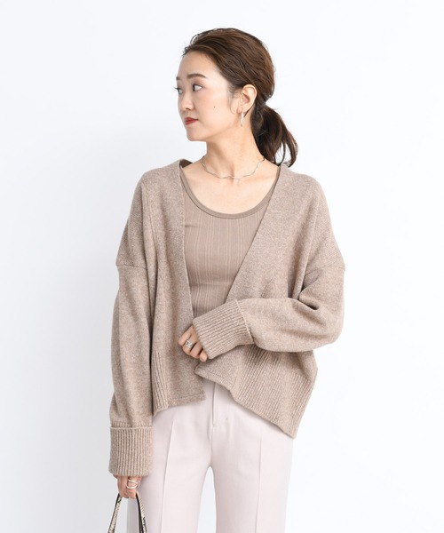 DouDou（ドゥドゥ）の「ランダムリブタンク（Tシャツ/カットソー・レディース・ベージュ/ブラウン/オフホワイト/ボルドー・FREE）」の9枚目の写真