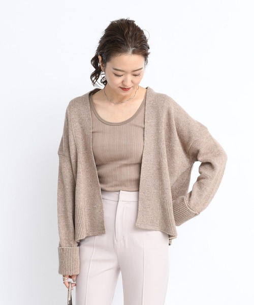 DouDou（ドゥドゥ）の「ランダムリブタンク（Tシャツ/カットソー・レディース・ベージュ/ブラウン/オフホワイト/ボルドー・FREE）」の11枚目の写真