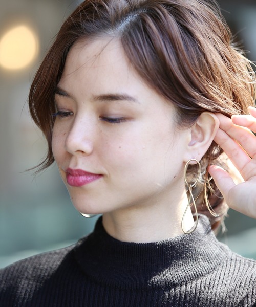 reca（レカ）の「ダブルリングピアス（ピアス（両耳用）・レディース・シルバー/ゴールド・FREE）」の12枚目の写真