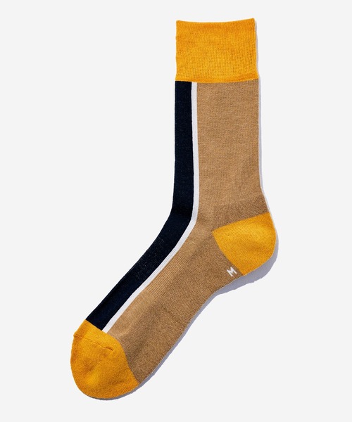 CHICSTOCKS（シックストックス）の「センターラインソックス（ソックス/靴下・メンズ・ブルー系その他/マスタード/ネイビー/グリーン系その他/カーキブラウン/ブルー系その他2/ブラック/ブルー系その他3/ライトグレー/ベージュ系その他/ベージュ系その他2/バーガンディー/ブルー系その他4/ベージュ系その他3/ダークネイビー/ダークグリーン/アイボリー/レッド系その他/ベージュ/アッシュ/ネイビー系/ブラック系その他/ブラック系その他2/ネイビー系1/グリーン系その他2/ライトグリーン/ブルー系その他5/ブラウン/ネイビー系2・SMALL/LARGE/MEDIUM）」の11枚目の写真