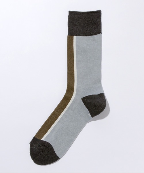 CHICSTOCKS（シックストックス）の「センターラインソックス（ソックス/靴下・メンズ・ブルー系その他/マスタード/ネイビー/グリーン系その他/カーキブラウン/ブルー系その他2/ブラック/ブルー系その他3/ライトグレー/ベージュ系その他/ベージュ系その他2/バーガンディー/ブルー系その他4/ベージュ系その他3/ダークネイビー/ダークグリーン/アイボリー/レッド系その他/ベージュ/アッシュ/ネイビー系/ブラック系その他/ブラック系その他2/ネイビー系1/グリーン系その他2/ライトグリーン/ブルー系その他5/ブラウン/ネイビー系2・SMALL/LARGE/MEDIUM）」の21枚目の写真