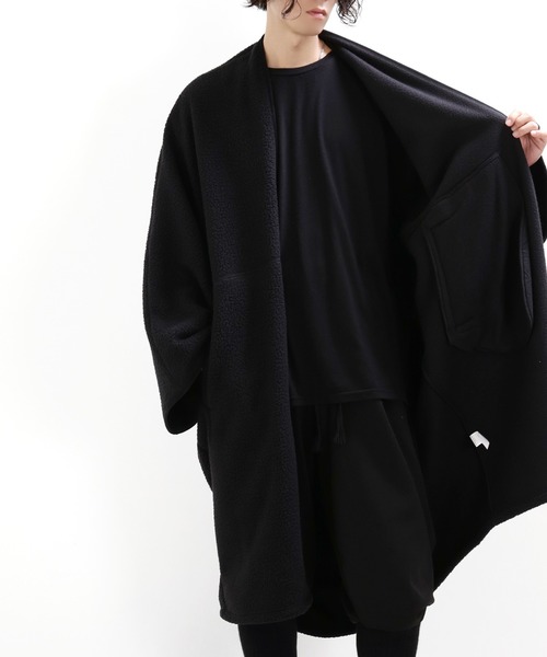 minsobi コクーンコート ユニセックス FREE ブラック