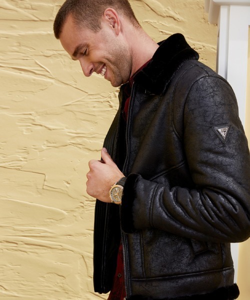 yellow guess windbreaker