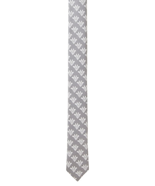 giraffe(ジラフ)の「1/2チップジラフタイ LT.GRAY×WHITE(小剣)(ネクタイ)」|ライトグレー