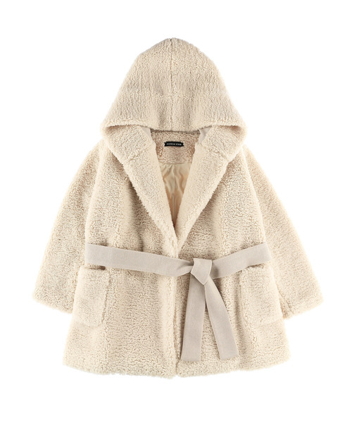 ALEXIA STAM(アリシアスタン)の「Boa Fleece Hooded Gown/ボアフリースフーディガウン(その他アウター・レディース・ブラウン/アイボリー・FREE)」の9枚目の写真