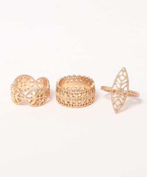 チャイハネ（チャイハネ）の「【チャイハネ】エキゾチックメタルリングセット（リング・レディース・シルバー系その他/ゴールド系その他/シルバー系その他2/シルバー系その他3/ゴールド系その他2/ゴールド系その他3・FREE）」の4枚目の写真