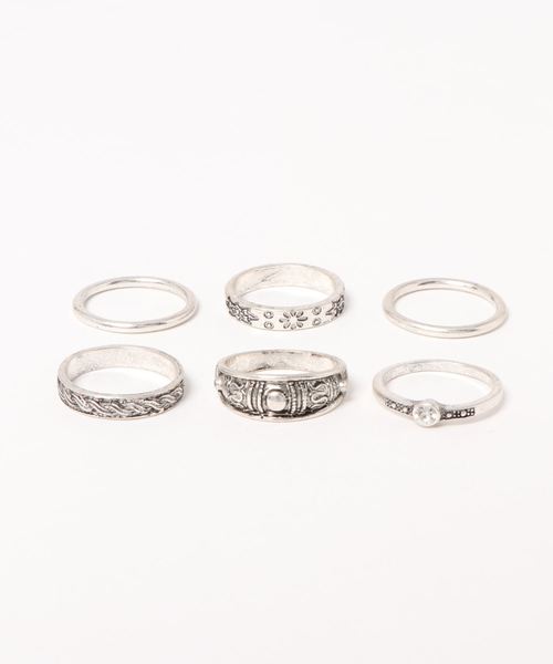 チャイハネ（チャイハネ）の「【チャイハネ】エキゾチックメタルリングセット（リング）」 WEAR