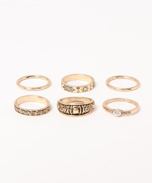 チャイハネ（チャイハネ）の「【チャイハネ】エキゾチックメタルリングセット（リング・レディース・シルバー系その他/ゴールド系その他/シルバー系その他2/シルバー系その他3/ゴールド系その他2/ゴールド系その他3・FREE）」の6枚目の写真