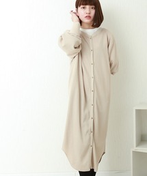 libelle more | ヘンリーネック＆カーディガン前後2WAY仕様のしっかりワッフルワンピース☆(ワンピース)