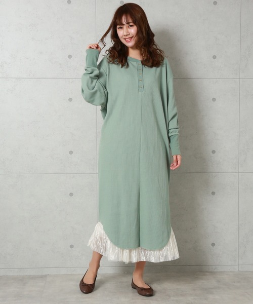 libelle more(リベル モア)の「2WAY仕様 ワッフルワンピース(ワンピース・レディース・ブラック/ベージュ/ピンク/グリーン/キナリ・FREE)」の4枚目の写真