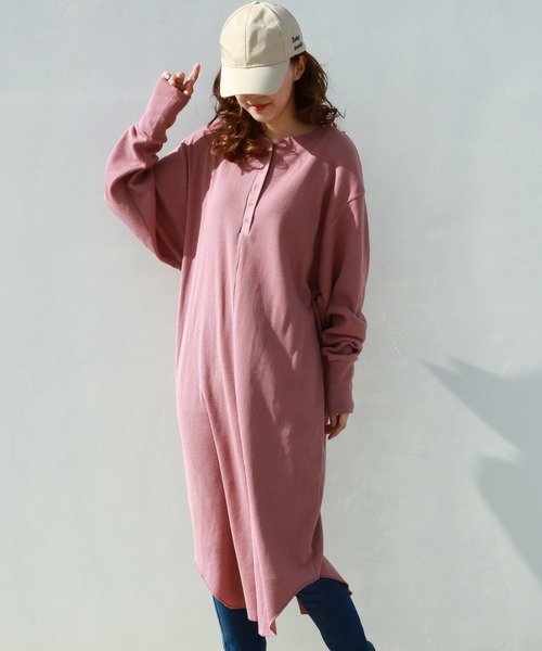 libelle more(リベル モア)の「2WAY仕様 ワッフルワンピース(ワンピース・レディース・ブラック/ベージュ/ピンク/グリーン/キナリ・FREE)」の13枚目の写真