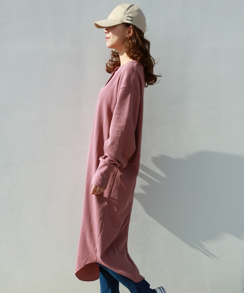 libelle more(リベル モア)の「2WAY仕様 ワッフルワンピース(ワンピース・レディース・ブラック/ベージュ/ピンク/グリーン/キナリ・FREE)」の14枚目の写真