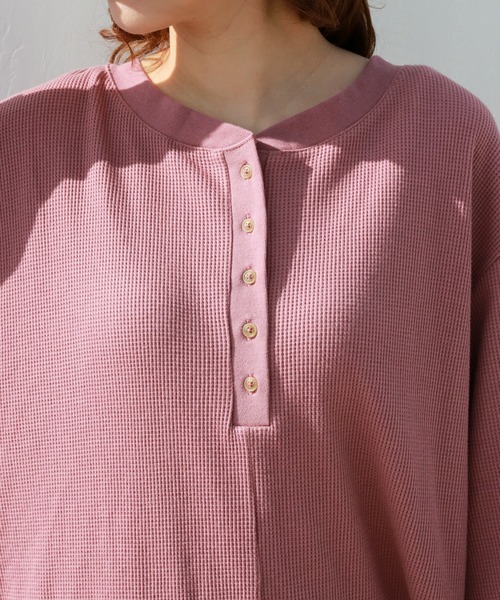 libelle more(リベル モア)の「2WAY仕様 ワッフルワンピース(ワンピース・レディース・ブラック/ベージュ/ピンク/グリーン/キナリ・FREE)」の17枚目の写真