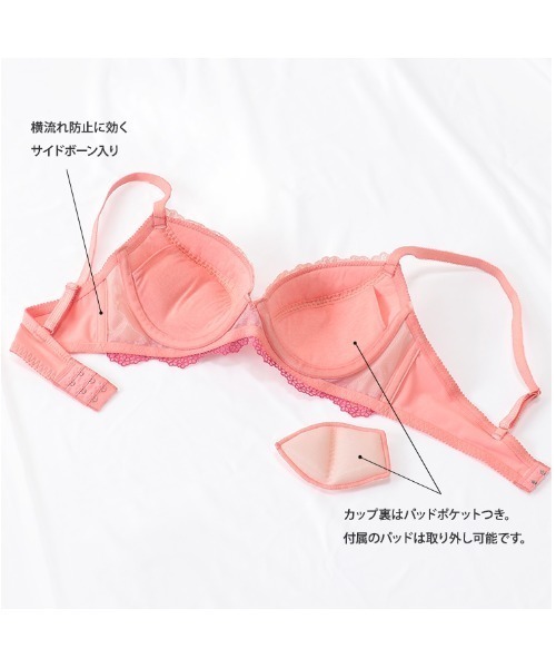 Triumph(トリンプ)の「【WEB限定】be sweet(ビースイート) マーガレットレース ブラ&ショーツセット(Lサイズショーツセット)【B,C,D,E,Fカップ】(ブラ&ショーツ・レディース・パープル/レモンイエロー/コーラルピンク/ネイビー・B75L/B80L/C75L/C80L/D75L/D80L/E75L/E80L/F75L/F80L/B65/B70/B75/C65/C70/C75/D65/D70/D75/E65/E70/E75/F65/F70/F75)」の9枚目の写真