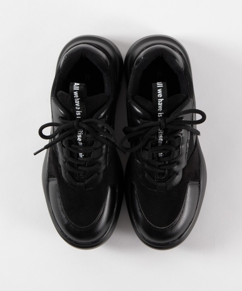 WEGO(ウィゴー)の「WEGO/ロゴテープボリュームスニーカー(スニーカー・レディース・ホワイト/ブラック・MEDIUM/LARGE)」の7枚目の写真