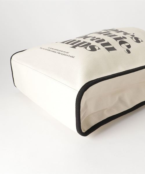 WEGO（ウィゴー）の「WEGO/パイピングキャンバスロゴトートバッグ（トートバッグ・レディース・その他2/その他1・FREE）」の5枚目の写真