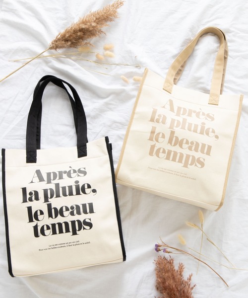 WEGO（ウィゴー）の「WEGO/パイピングキャンバスロゴトートバッグ（トートバッグ・レディース・その他2/その他1・FREE）」の6枚目の写真