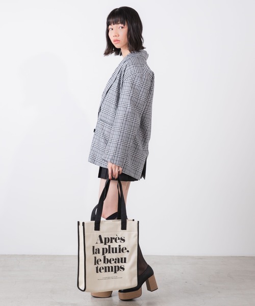 WEGO（ウィゴー）の「WEGO/パイピングキャンバスロゴトートバッグ（トートバッグ・レディース・その他2/その他1・FREE）」の17枚目の写真