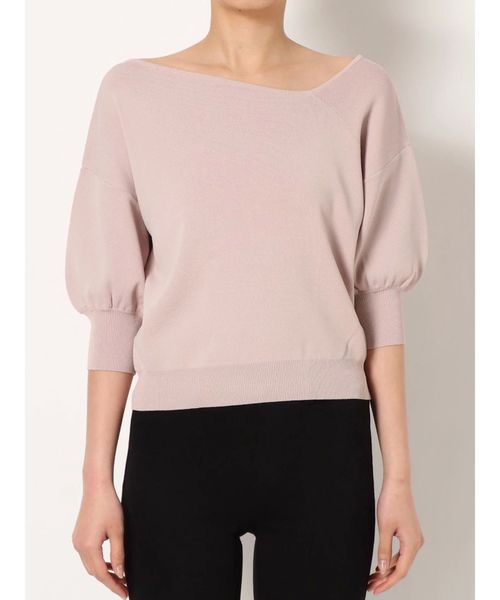 dazzlin（ダズリン）の「アシメＶネックボリュームスリーブプルオーバ（ニット/セーター・レディース・グリーン/オフホワイト/ネイビー/ベージュ・FREE）」の11枚目の写真