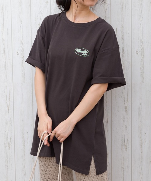 SpRay(スプレイ)の「BACKサークルロゴ Tシャツ(Tシャツ/カットソー・レディース・アイボリー/ブラック/グリーン/ブルー・FREE)」の5枚目の写真