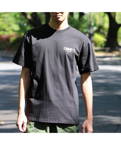 CAMP7（キャンプセブン）の「《CAMP7》hike man PRINT TEE（Tシャツ/カットソー・メンズ・ブラック/ホワイト・MEDIUM/LARGE/X-LARGE）」の4枚目の写真