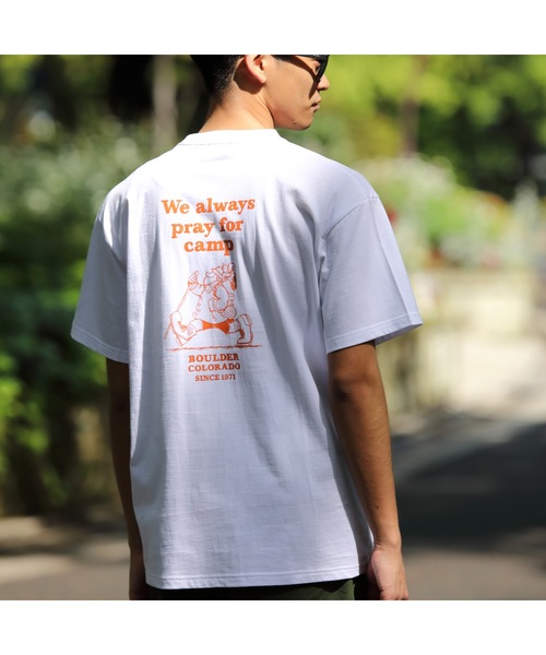 CAMP7（キャンプセブン）の「《CAMP7》hike man PRINT TEE（Tシャツ/カットソー・メンズ・ブラック/ホワイト・MEDIUM/LARGE/X-LARGE）」の8枚目の写真